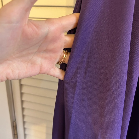 Elegant Purple Off-Shoulder Dress - Picture 7 of 7